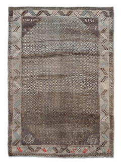 Vintage Earthy Tones Hand-Knotted Wool Rug 8'4''x11'6''