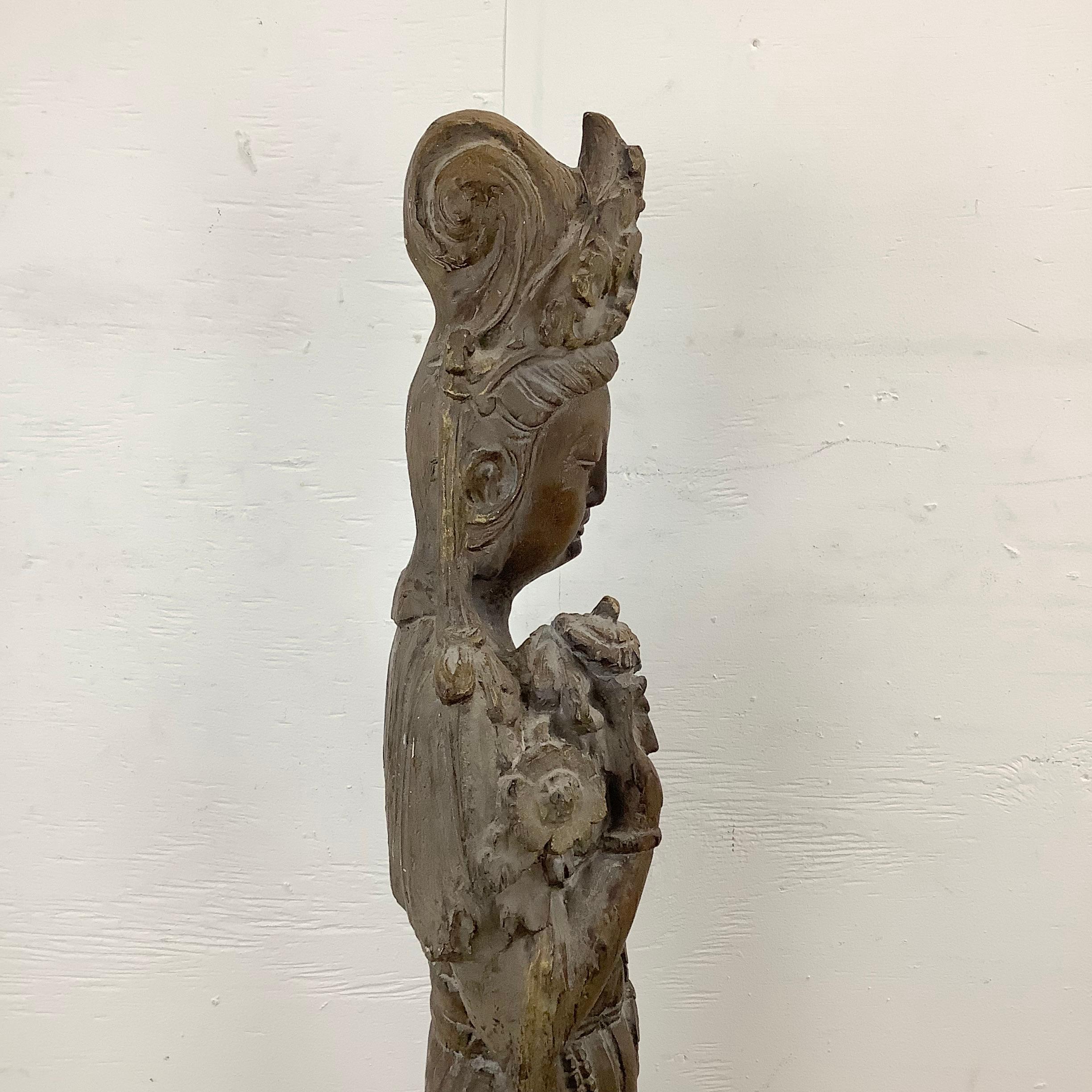 Vintage East Asian Quan Yin Goddess Sculpture from Austin Productions