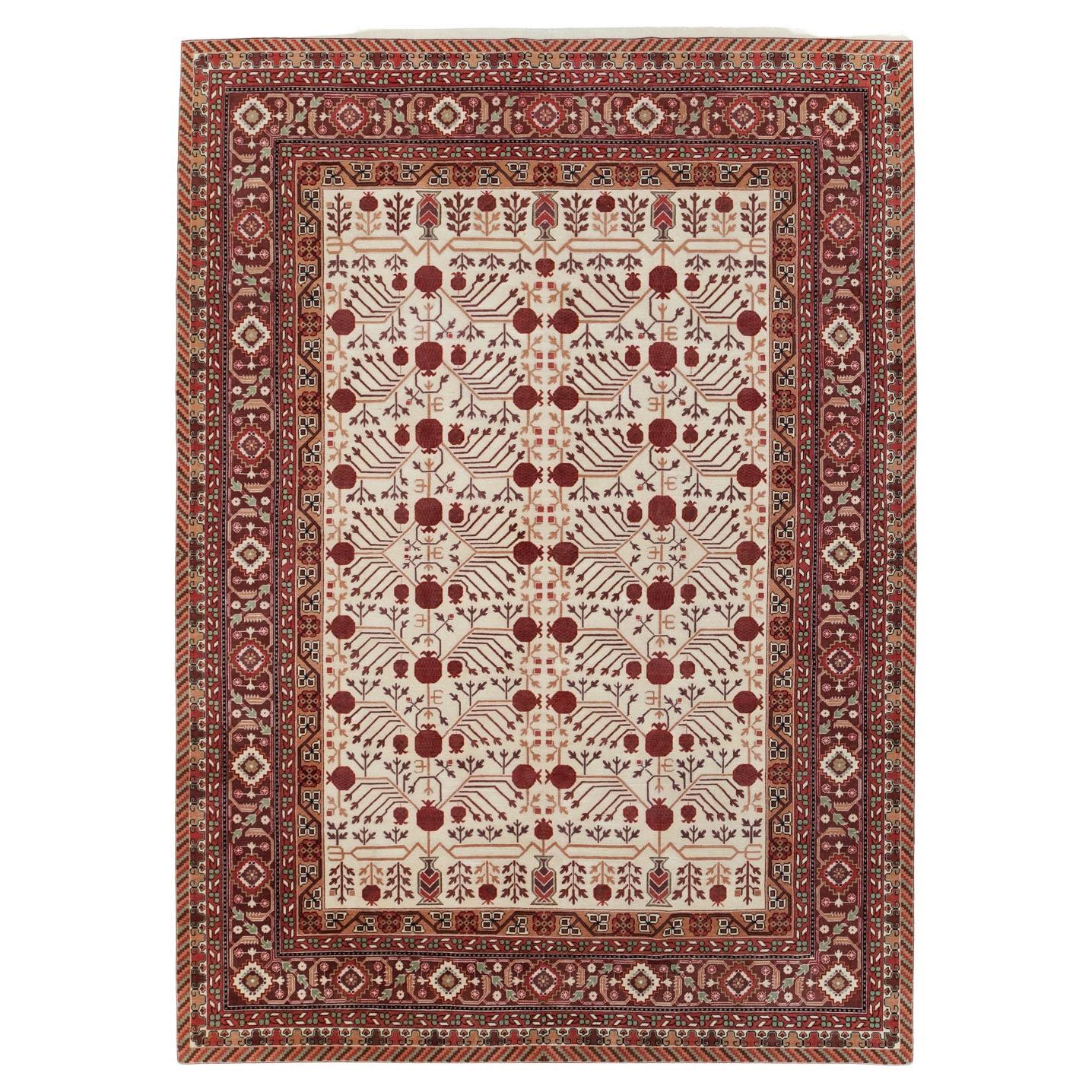 Tapis Khotan du Turkestan oriental vintage du milieu du 20e siècle