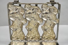 Vintage Easter Bunny Rabbit 7" Chocolate Candy Mold Heavy Metal Casting