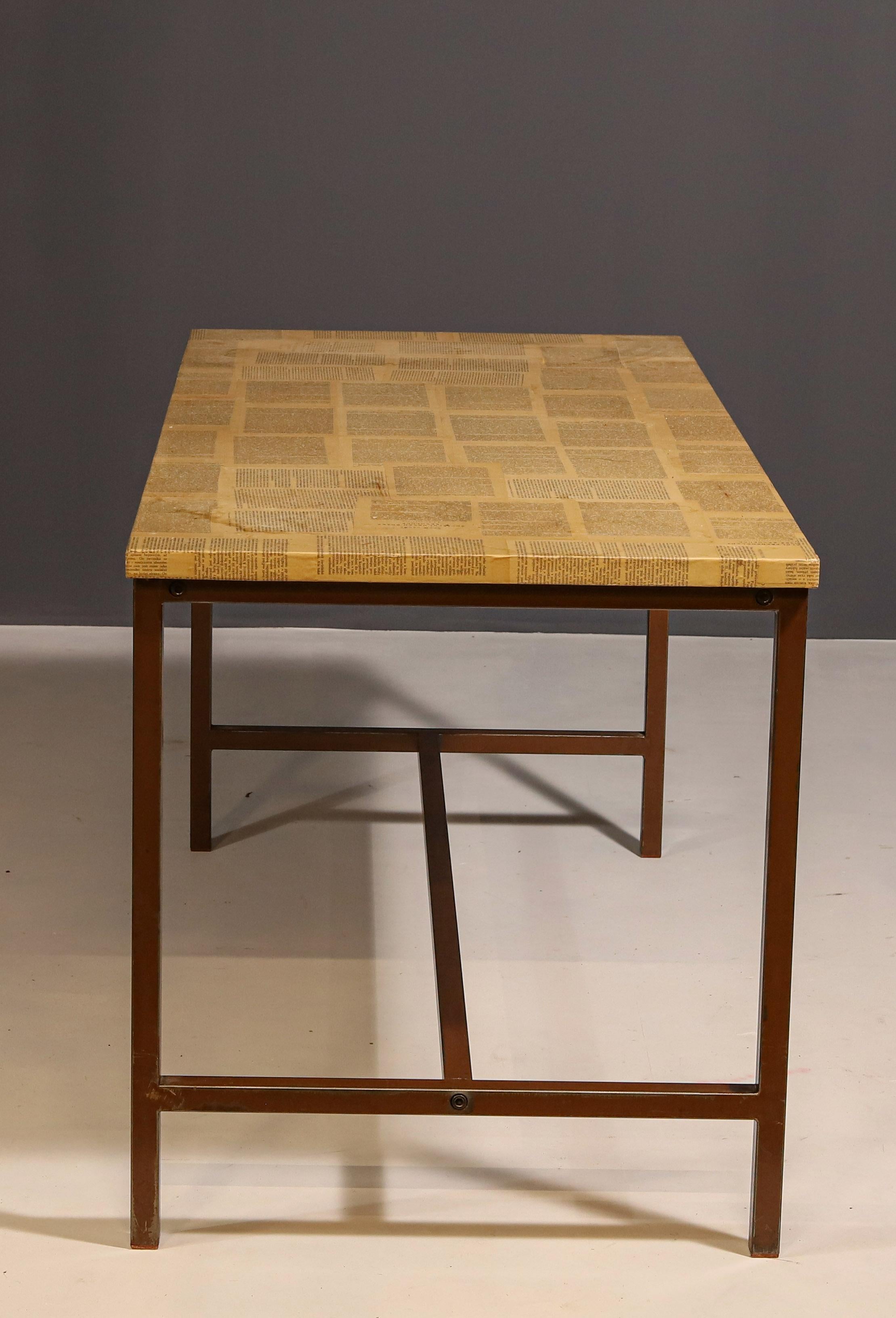 Tchèque Table de cuisine industrielle vintage du bloc de l'Est, 1950, Tchécoslovaquie en vente
