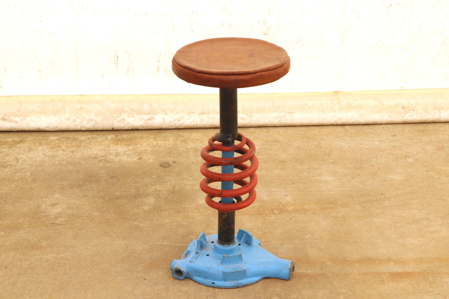 Vintage Eastern Bloc Industrial Stool, 1970s, Czechoslovakia In Good Condition In Prague 8, CZ