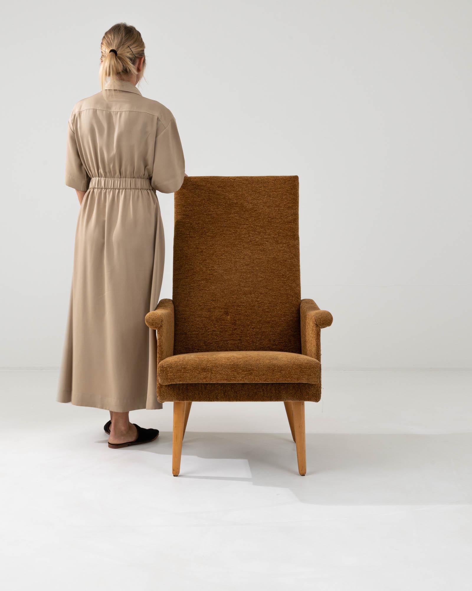 Mid-Century Modern Vintage Eastern European Modern Upholstered Armchair