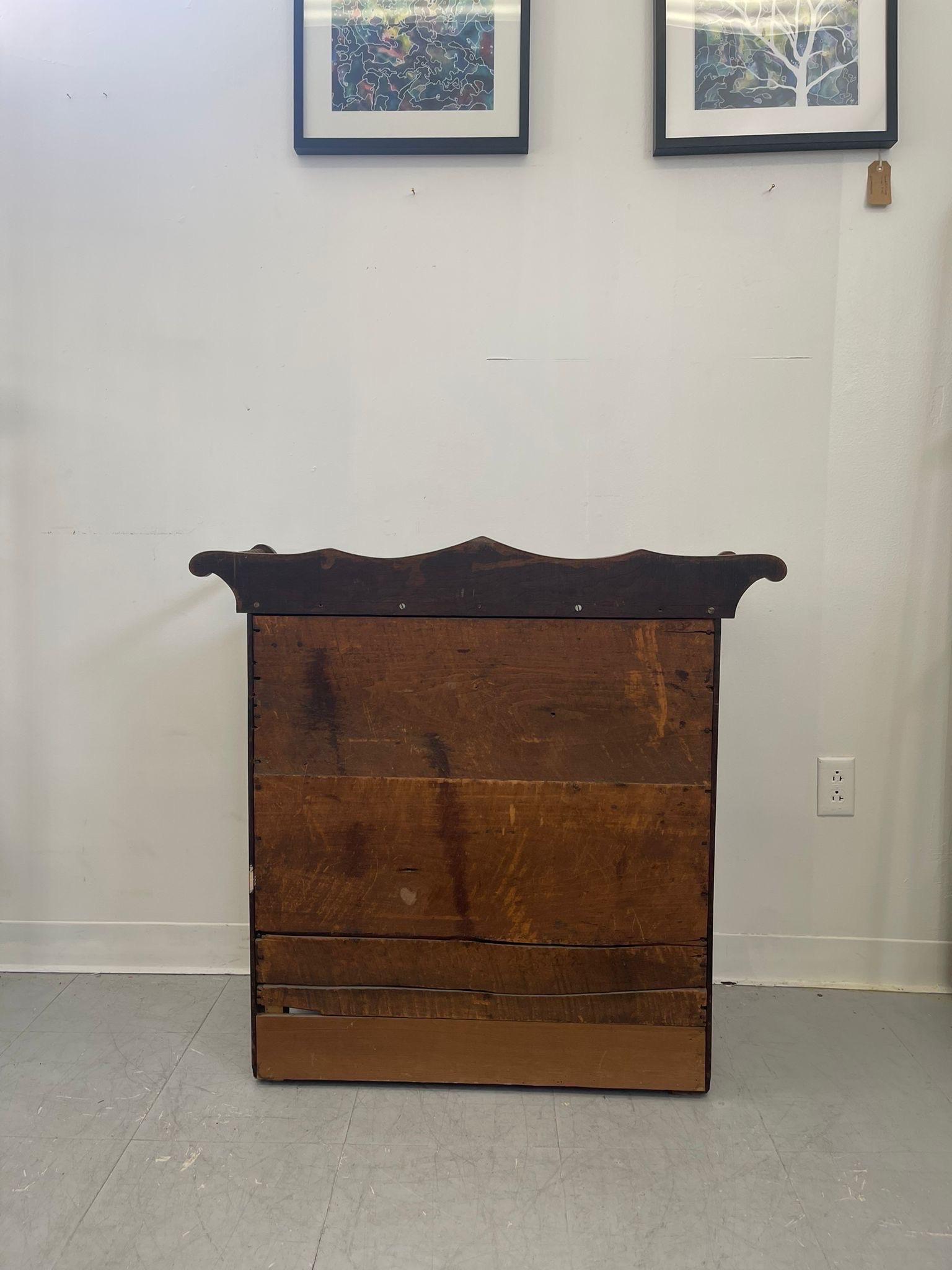 Mid-19th Century Vintage Eastlake Victorian Style Dresser With Hand Carved Accents. For Sale
