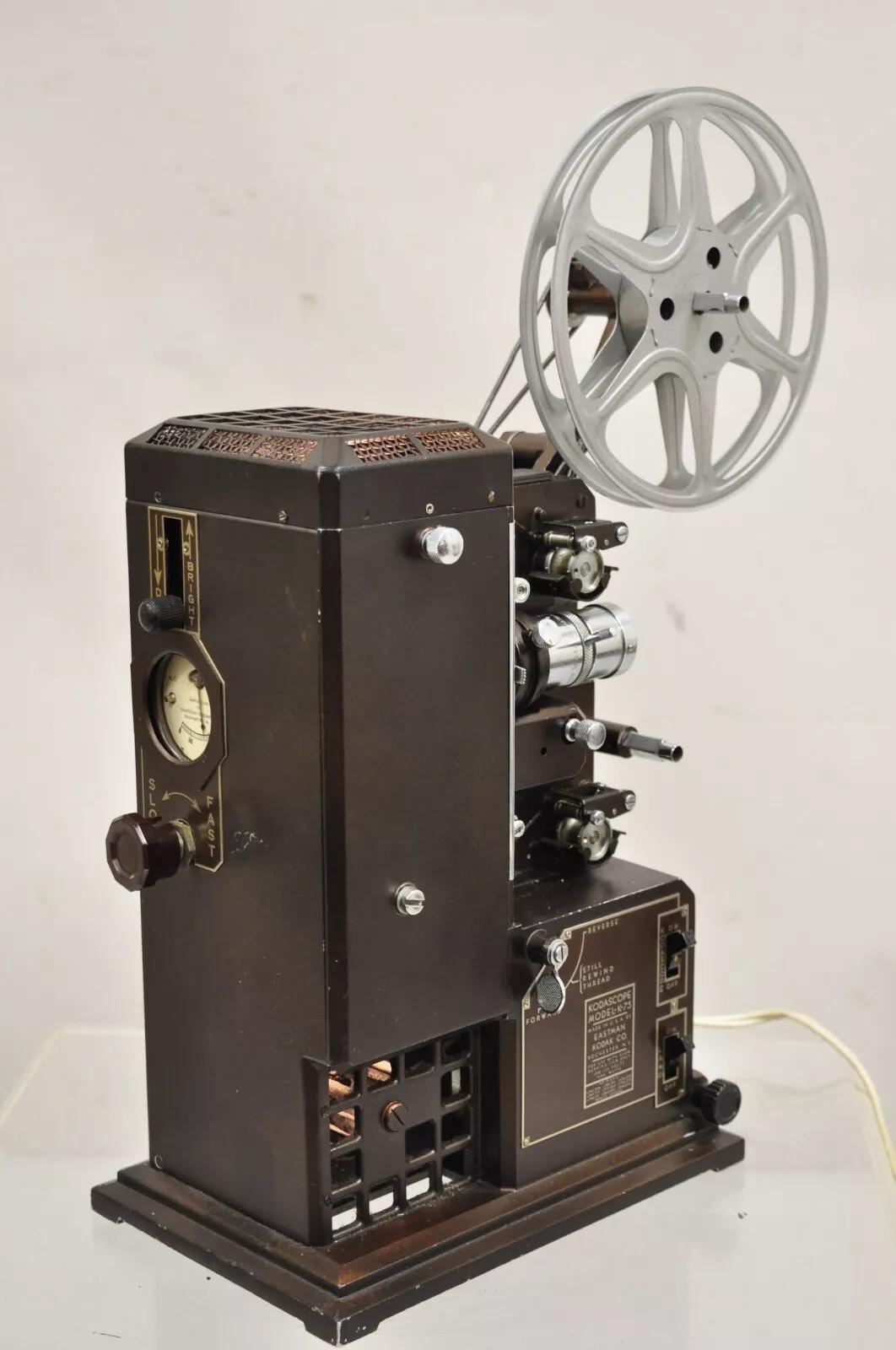 20th Century Vintage Eastman Kodak Kodascope Model K-75 Art Deco Movie Projector in Case