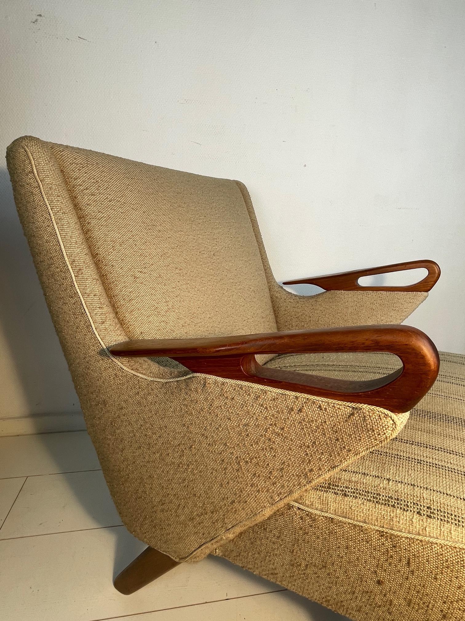 Danish Vintage easy chair by C. Findahl Brodersen, 1950s. Rare vintage armchair CFB52