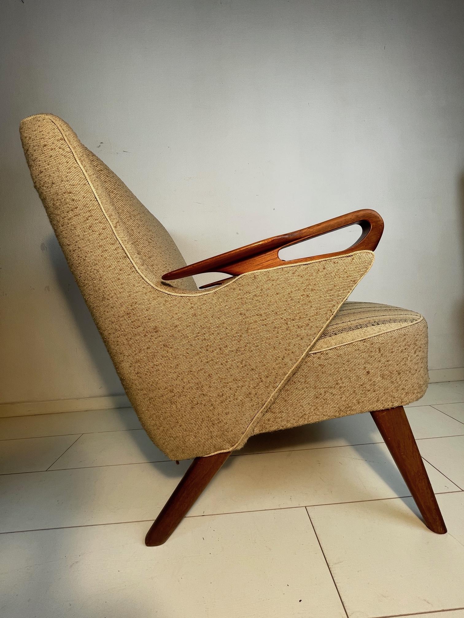 Vintage easy chair by C. Findahl Brodersen, 1950s. Rare vintage armchair CFB52 1