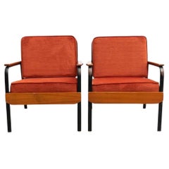 Sillón Vintage de los años 50, estilo Jean Prouvé - Lote de 2