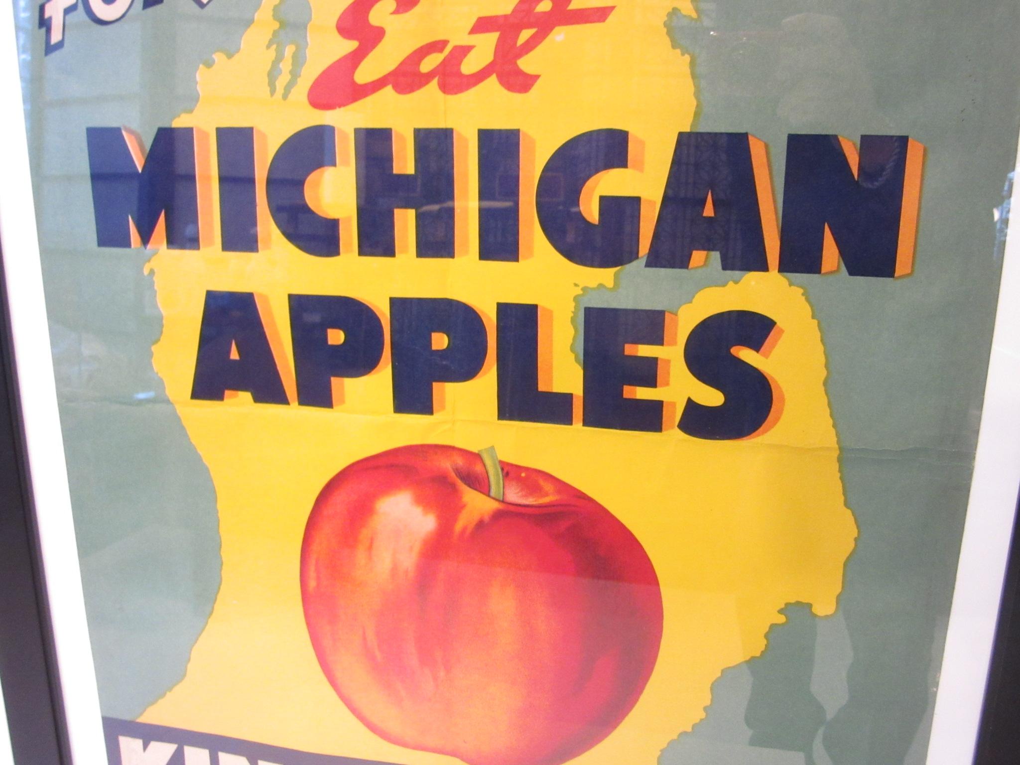 Michigan Apples Vintage Look Reproduction Metal Sign 