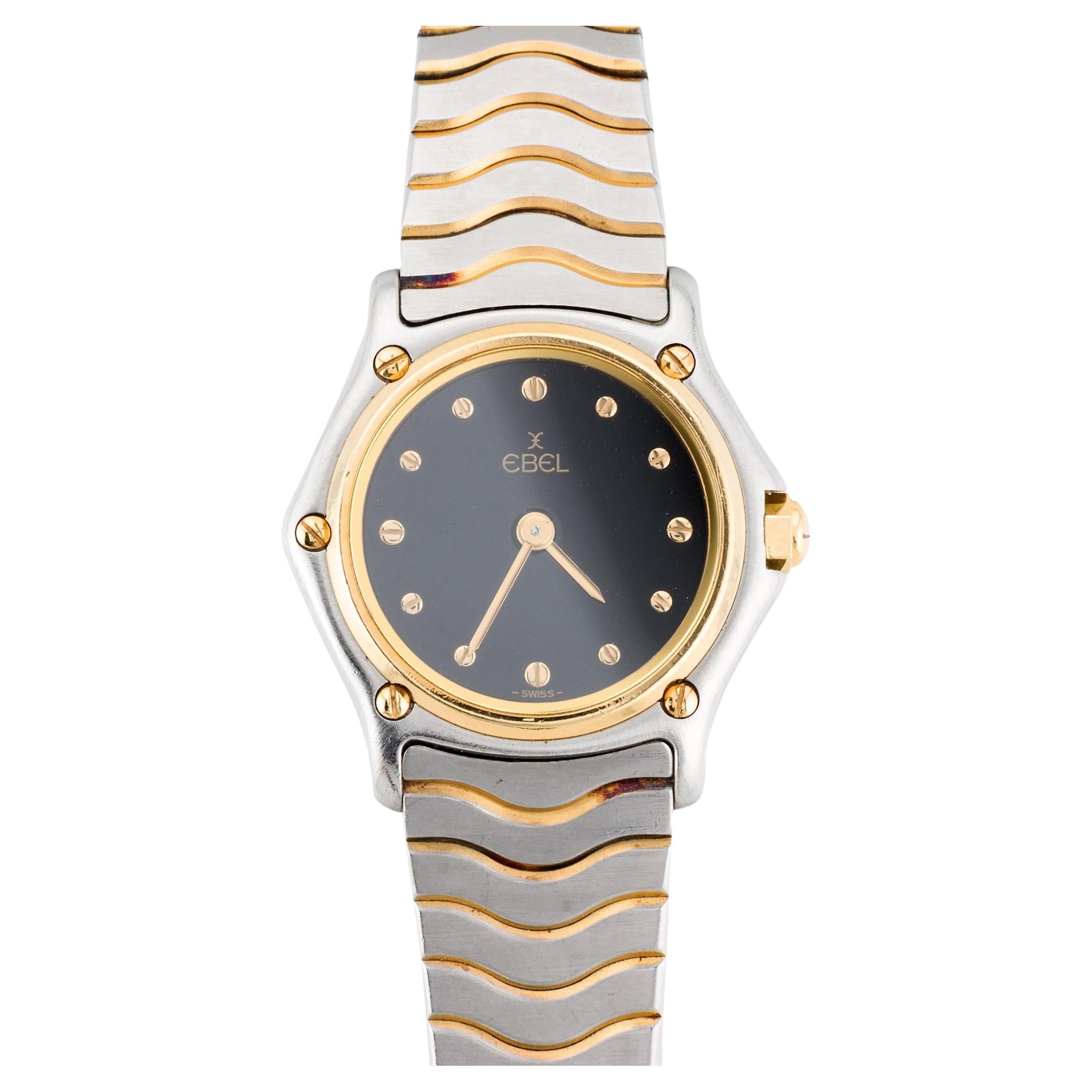 Ebel Vintage Classic Wave Pequeño de oro de 18 quilates y acero inoxidable