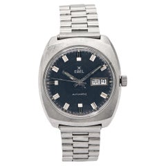 Vintage Ebel Stainless Steel Men's Automatic Day Date Watch