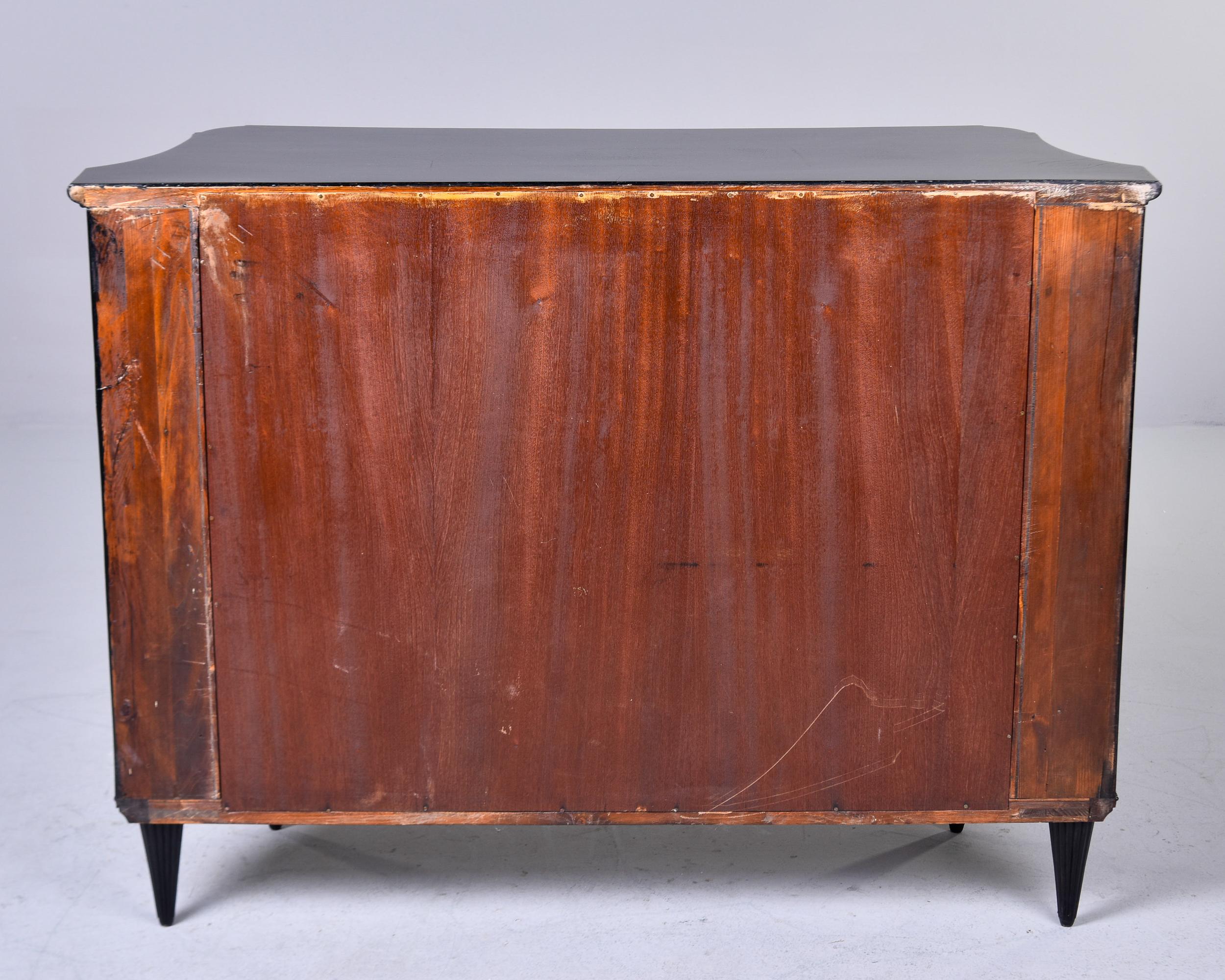 Vintage Ebonised Chest with Parchment Doors   For Sale 5