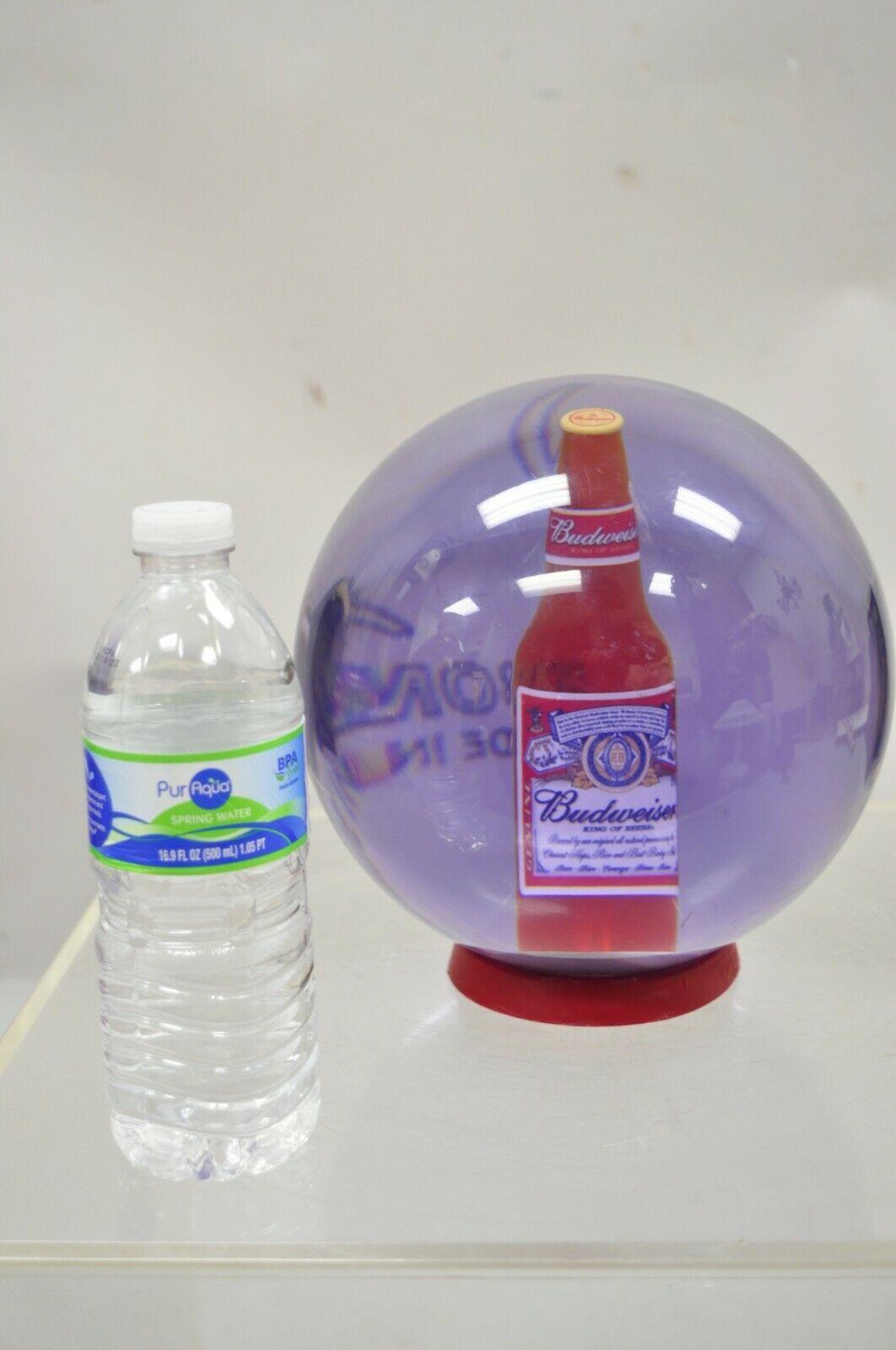 Vintage Ebonite Budweiser Bottle 14lbs Bowling Ball with Stand, New Undrilled 1