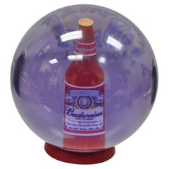 Bouteille à bourgeons vintage Ebonite Budweiser de 4 kg avec support, neuve et étonnante