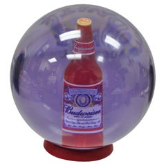 Retro Ebonite Budweiser Bottle 14lbs Bowling Ball with Stand, New Undrilled