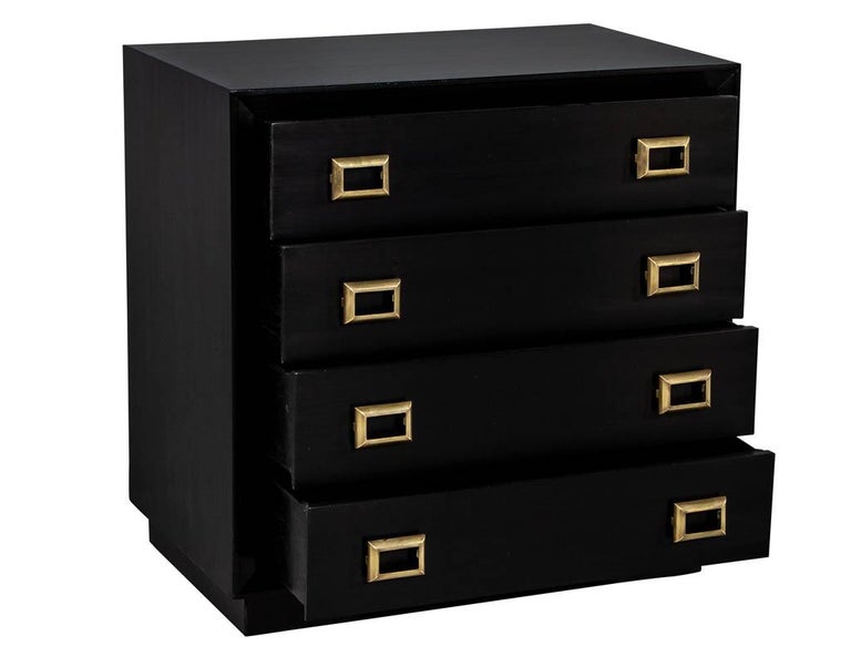 Vintage Ebonized Chest of Drawers For Sale at 1stDibs