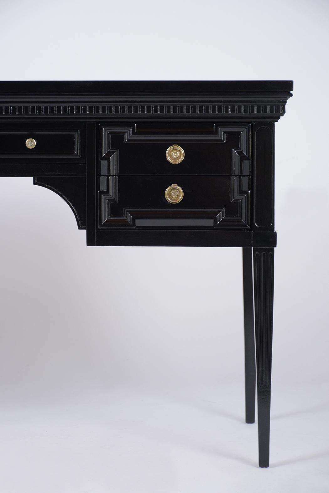 Vintage Ebonized Louis XVI Style Desk 1