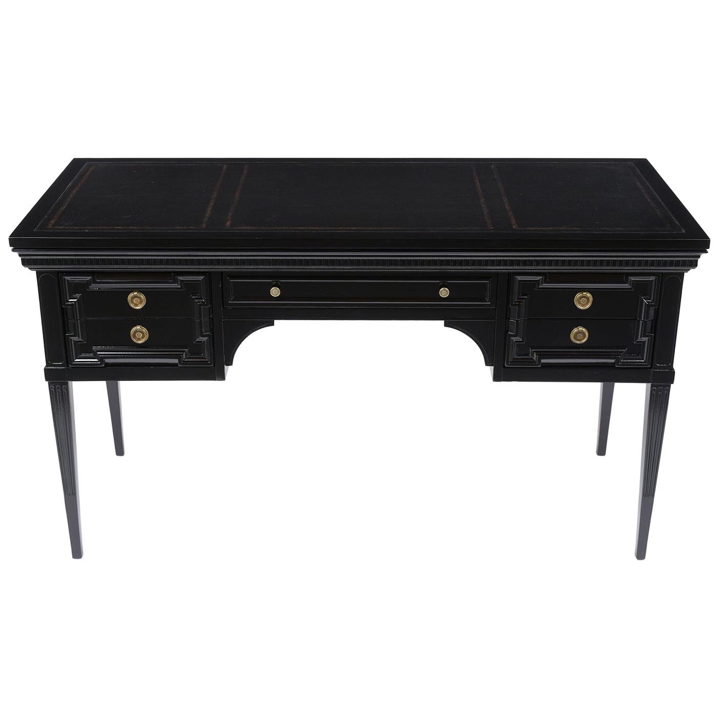 Vintage Ebonized Louis XVI Style Desk