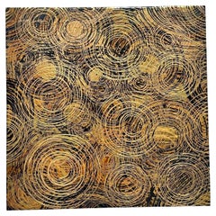 Vintage Eclipse Elegance Original Oil Painting on Board