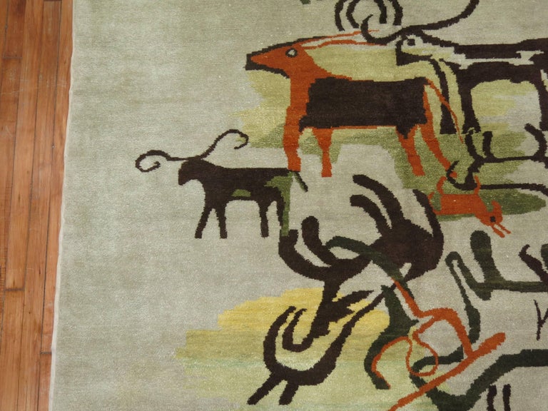 Vintage Ecuadorian Pictorial Rug For Sale at 1stdibs