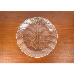Vintage Eden Bowl Plate in Glass by Lars Hellsten for Orrefors, Sweden, 1970s