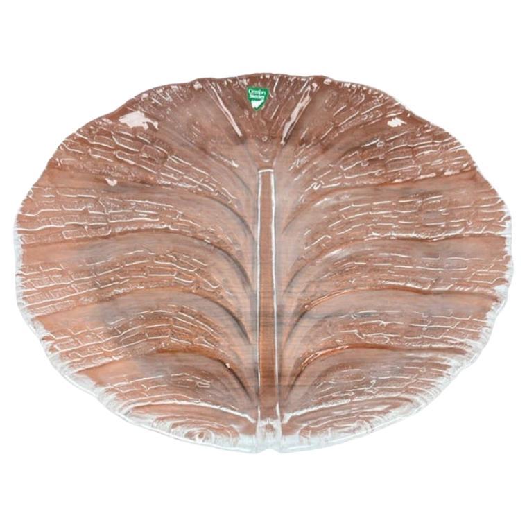 Assiette en verre vintage Eden Bowl par Lars Hellsten pour Orrefors, Suède, années 1970