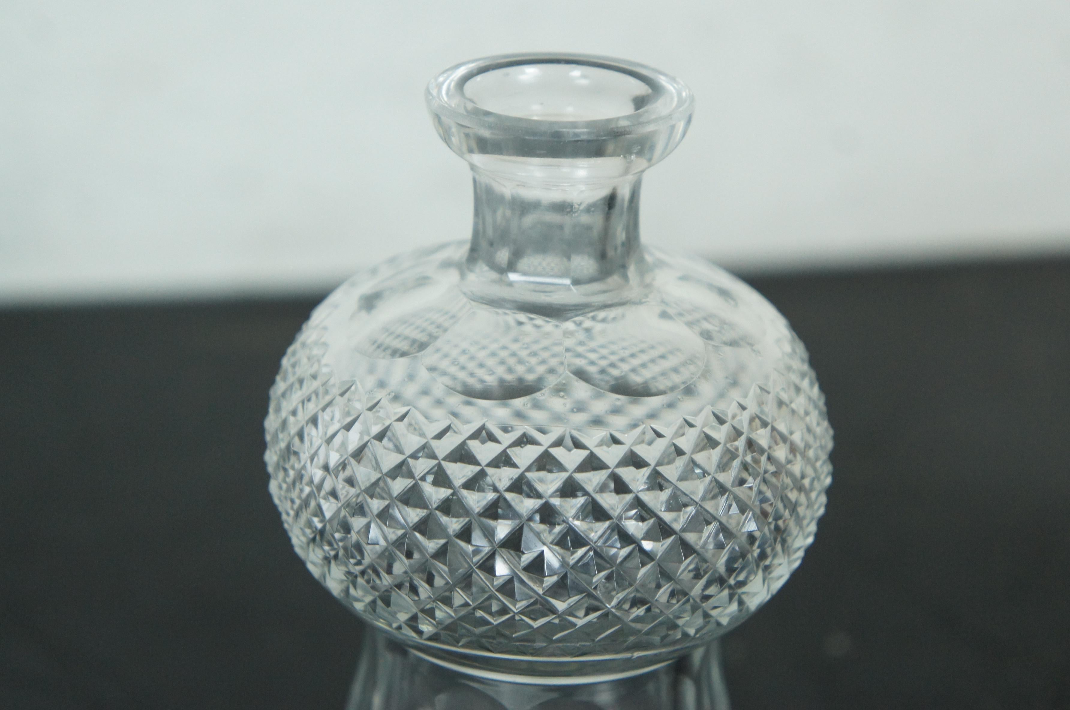 Vintage Edinburgh Crystal Etched Thistle Whiskey Liquor Barware Decanter 8.5