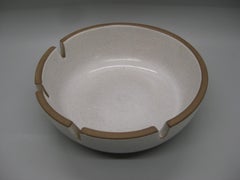 Vintage Edith Heath for Heath Ceramics 4 Slot White & Brown Pottery Ashtray