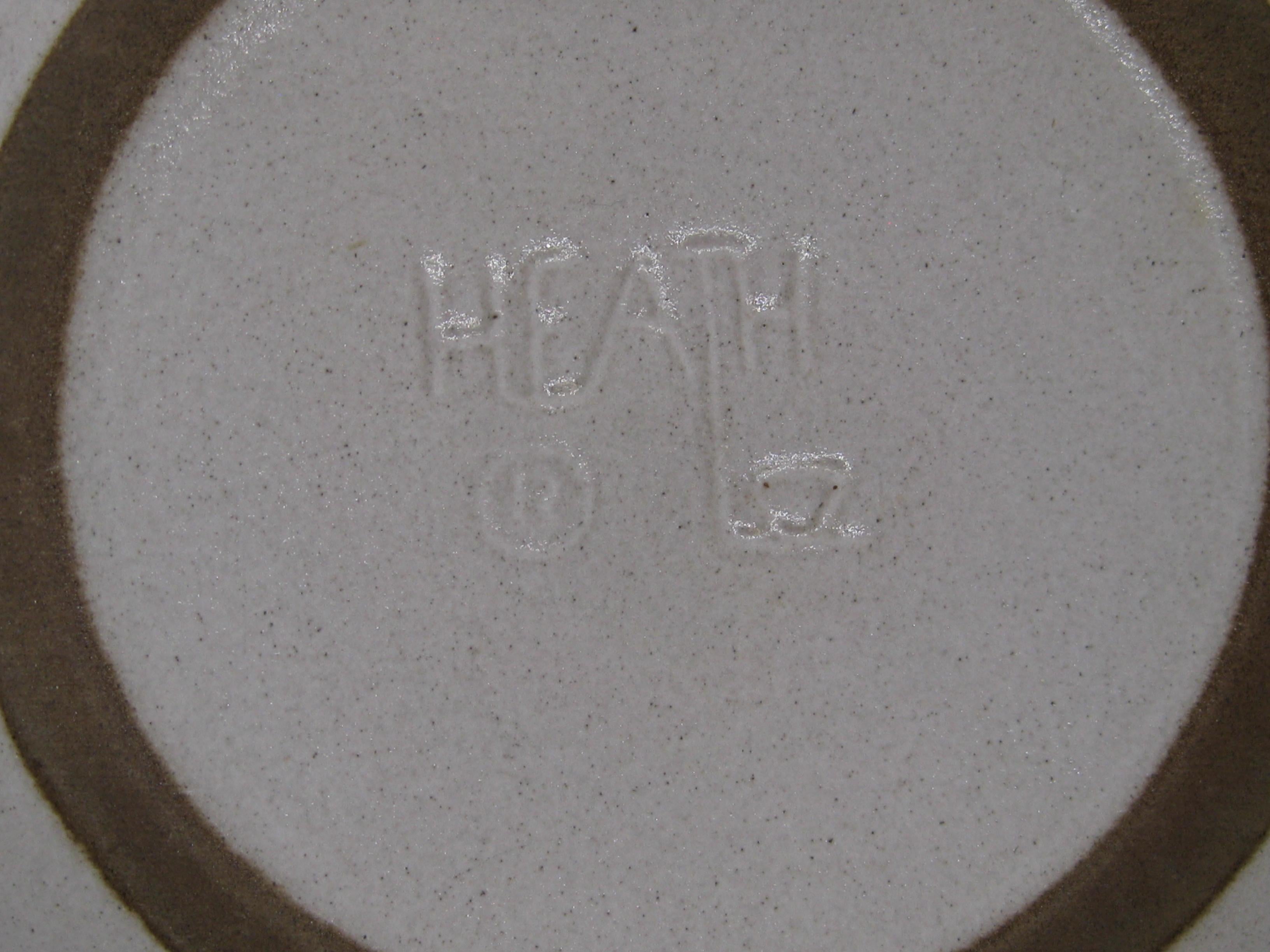 Vintage Edith Heath for Heath Ceramics 4 Slot White & Brown Pottery Ashtray For Sale 3