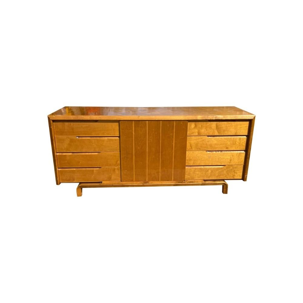Vintage Edmond Spence Swedish Credenza or Long Dresser Mid Century Modern Style For Sale 3