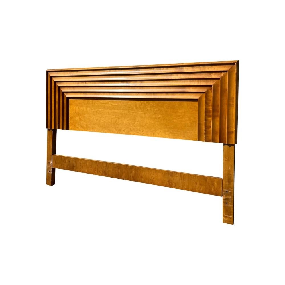 Vintage Edmond Spence Swedish Full Headboard in Mid Century Modern Style In Good Condition For Sale In Saddle River, NJ
