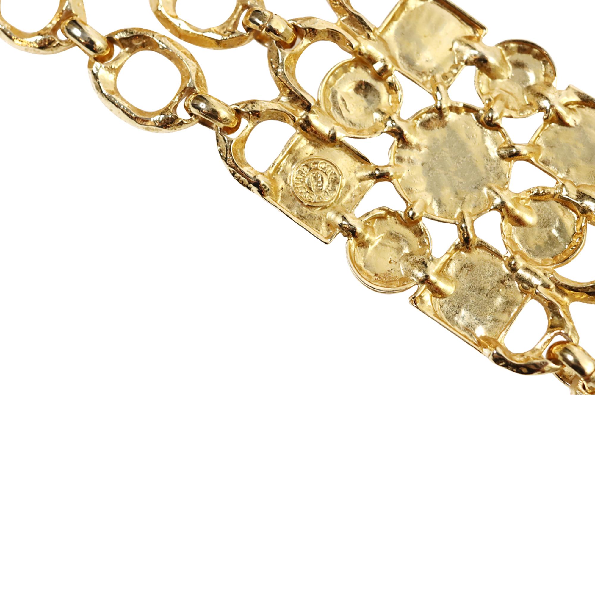 Vintage Edouard Rambaud Tour de cou en or avec Pieces Iridescentes Circa 1980 en vente 7