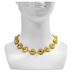 Collar vintage Edouard Rambaud de oro con cristales Circa años 80