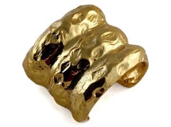 EDOUARD RAMBAUD Vintage gehämmertes Barrel-Manschettenarmband