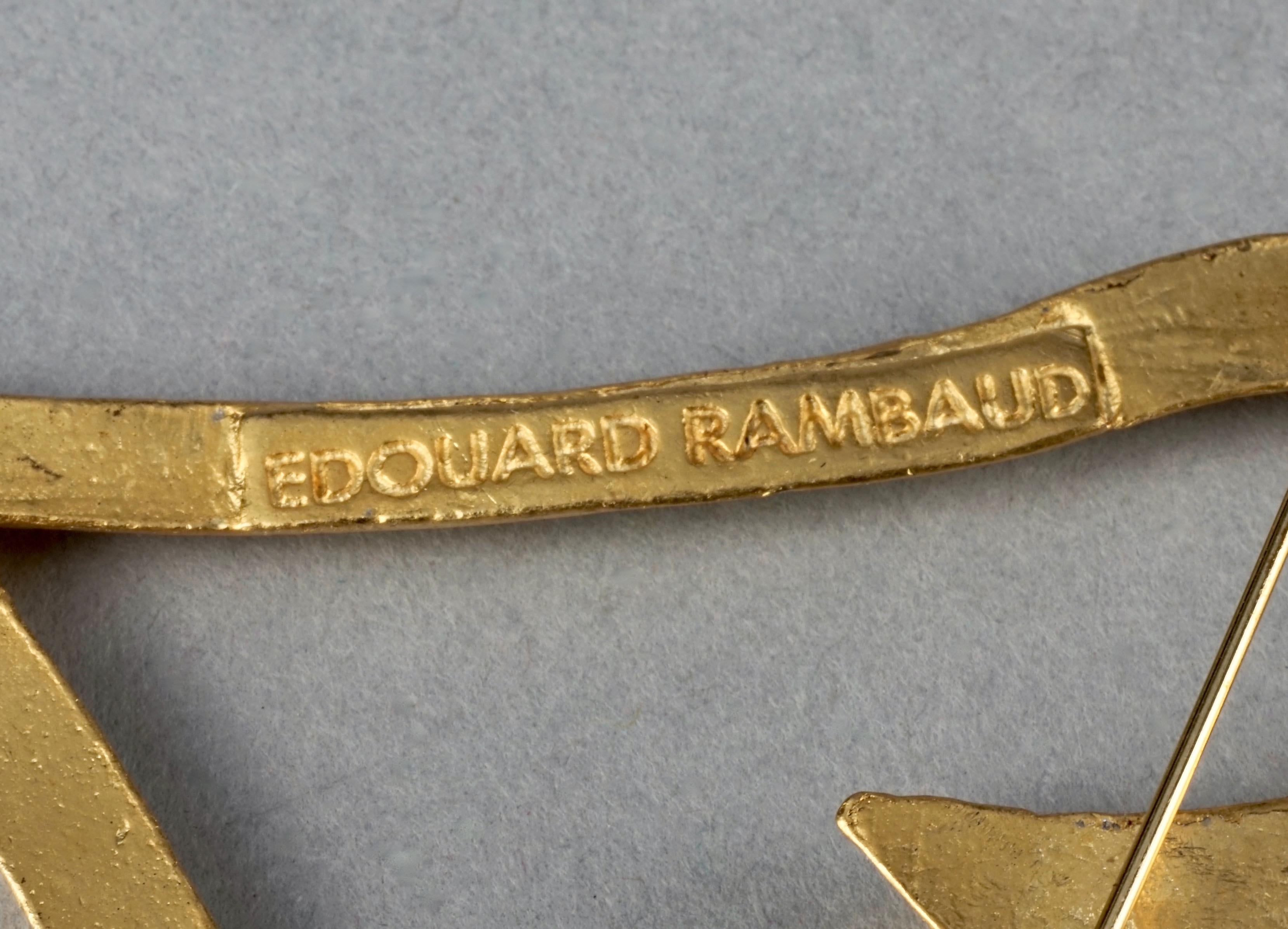 Vintage EDOUARD RAMBAUD Openwork Heart Brooch For Sale 4