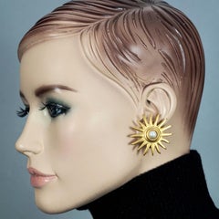 Vintage EDOUARD RAMBAUD Sunburst Pearl Earrings