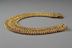 Vintage EDOUARD RAMBAUD Wide Chain Choker Necklace