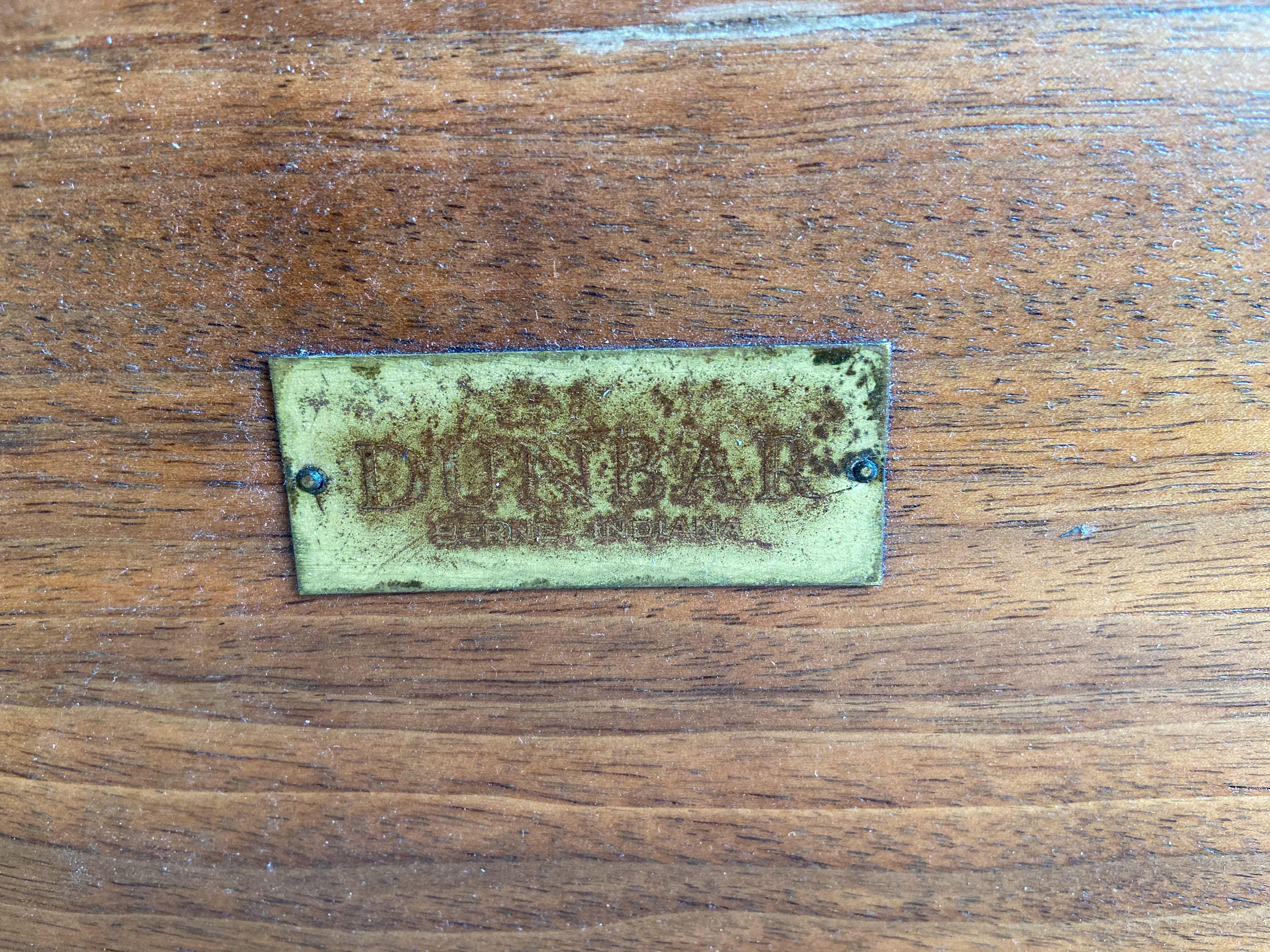 Brass Vintage Edward Wormley for Dunbar Asymmetrical Walnut Coffee Table  