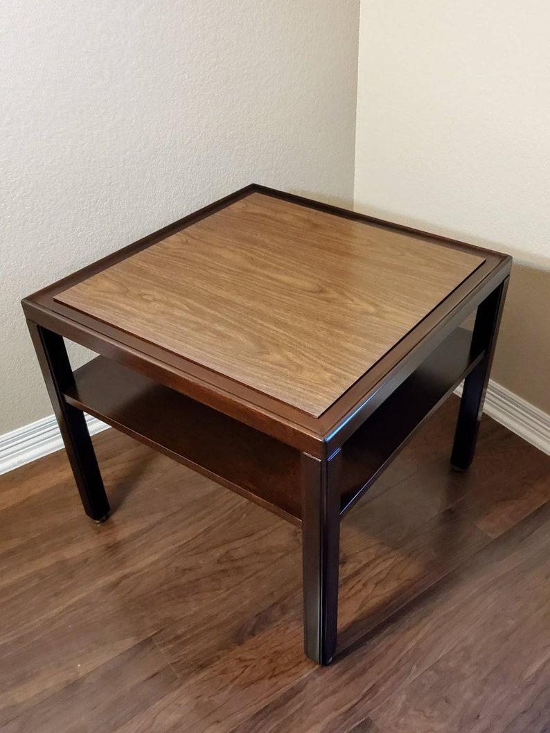 A beautiful and fine American Mid-Century custom ordered side table, model 426A, designed by Edward Wormley (American, 1907-1995) for Dunbar Furniture; Berne, Indiana. Circa 1950-1965

A pair available / another matching table is available and a