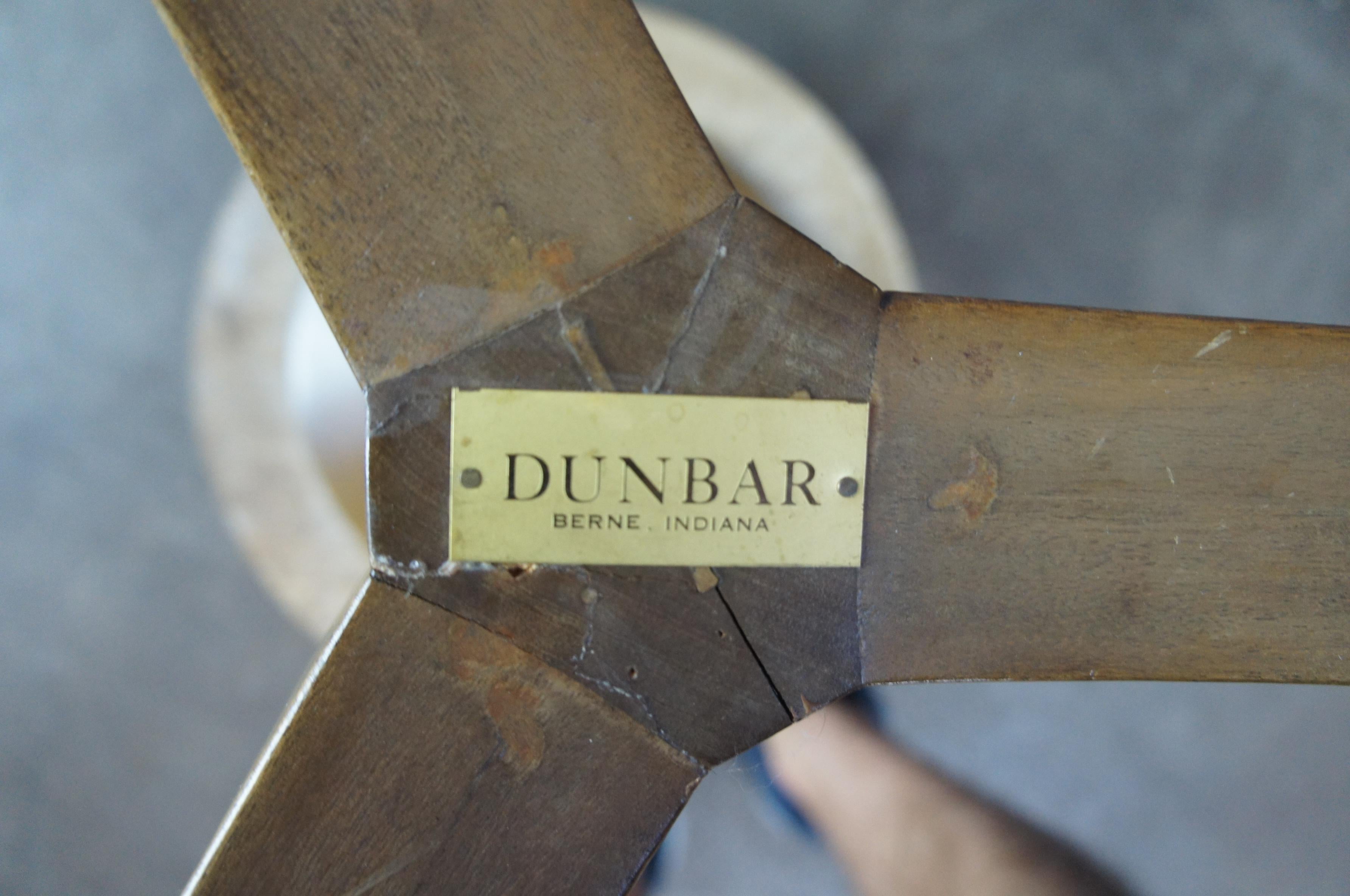 Vintage Edward Wormley for Dunbar Round Travertine Pedestal Side Table Stand MCM 3
