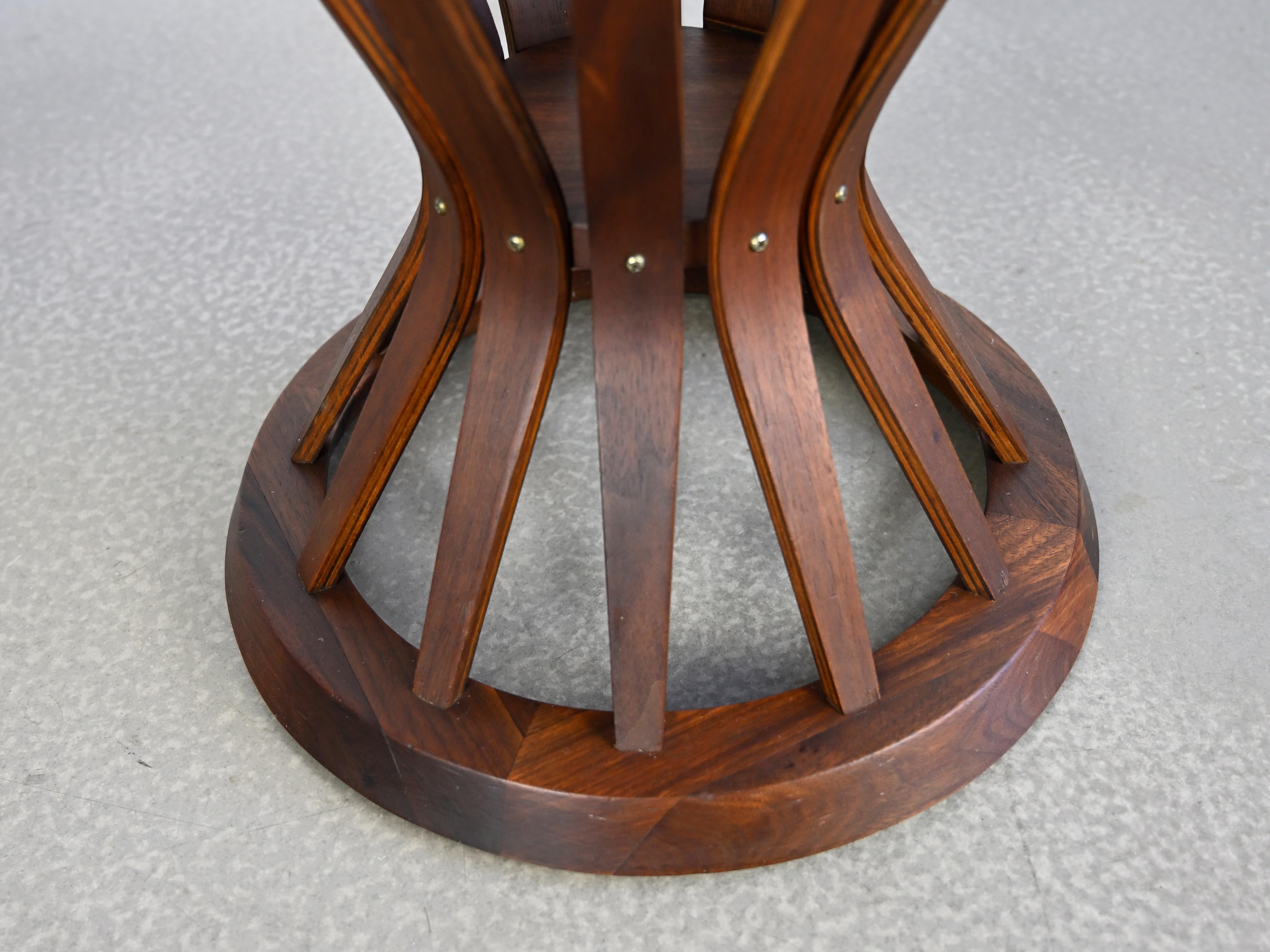 Vintage Edward Wormley 'Sheaf of Wheat' Glass Top Side Table for Dunbar 3