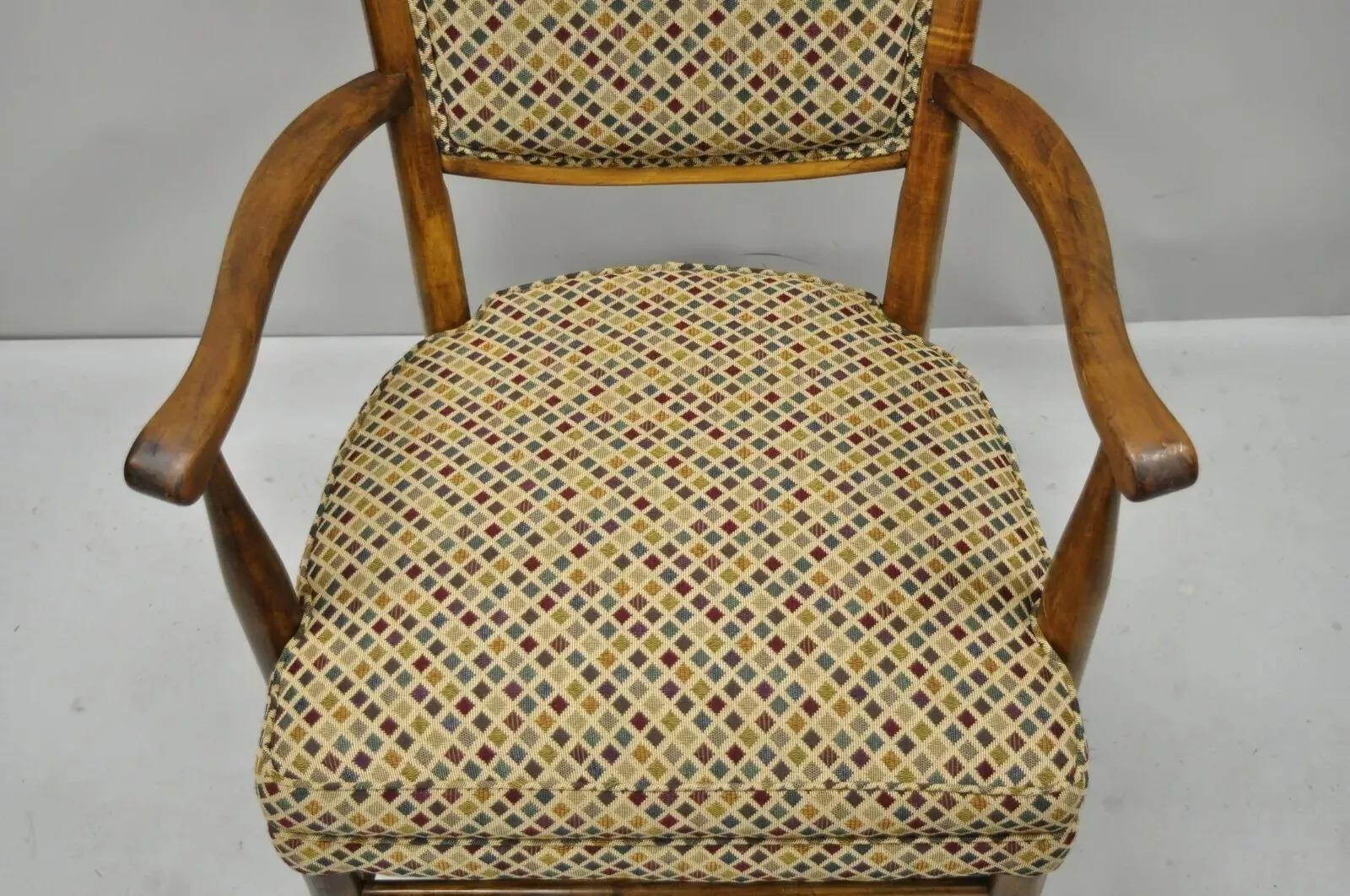 Inconnu Fauteuil vintage de style Edward Wormley, moderne du milieu du siècle dernier, à haut dossier en érable en vente