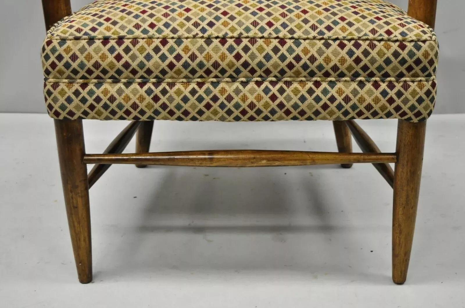 Fauteuil vintage de style Edward Wormley, moderne du milieu du siècle dernier, à haut dossier en érable Bon état - En vente à Philadelphia, PA