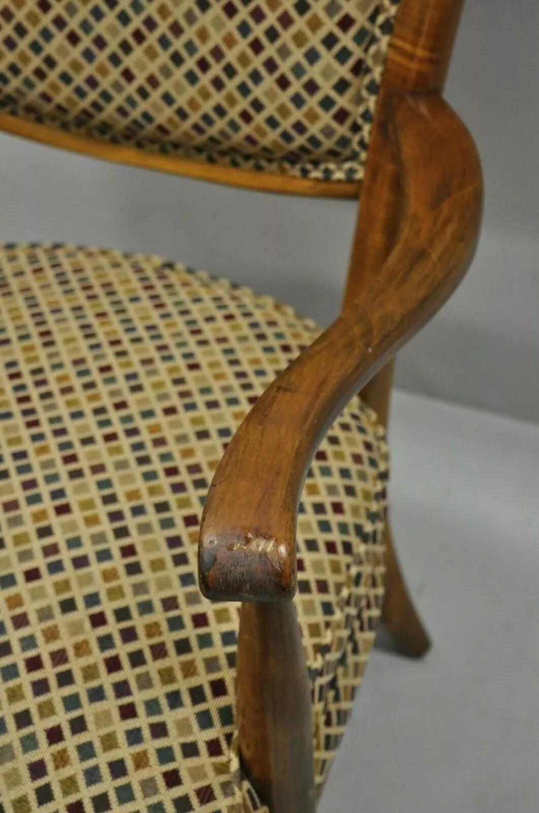 Érable Fauteuil vintage de style Edward Wormley, moderne du milieu du siècle dernier, à haut dossier en érable en vente
