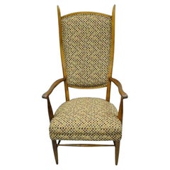 Vintage-Sessel aus Ahornholz mit hoher Rückenlehne im Edward Wormley-Stil, Mid-Century Modern