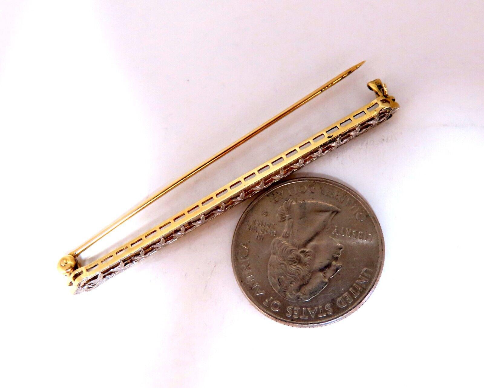 Vintage Classic Deco pin.

60 x 4mm 

14kt. yellow gold 

3 grams