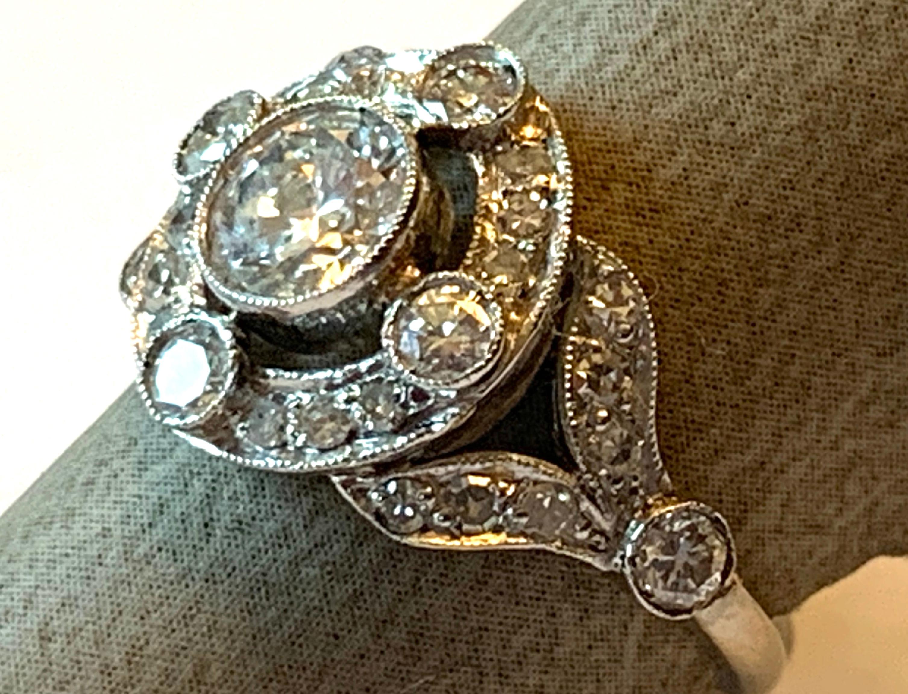 edwardian platinum diamond ring