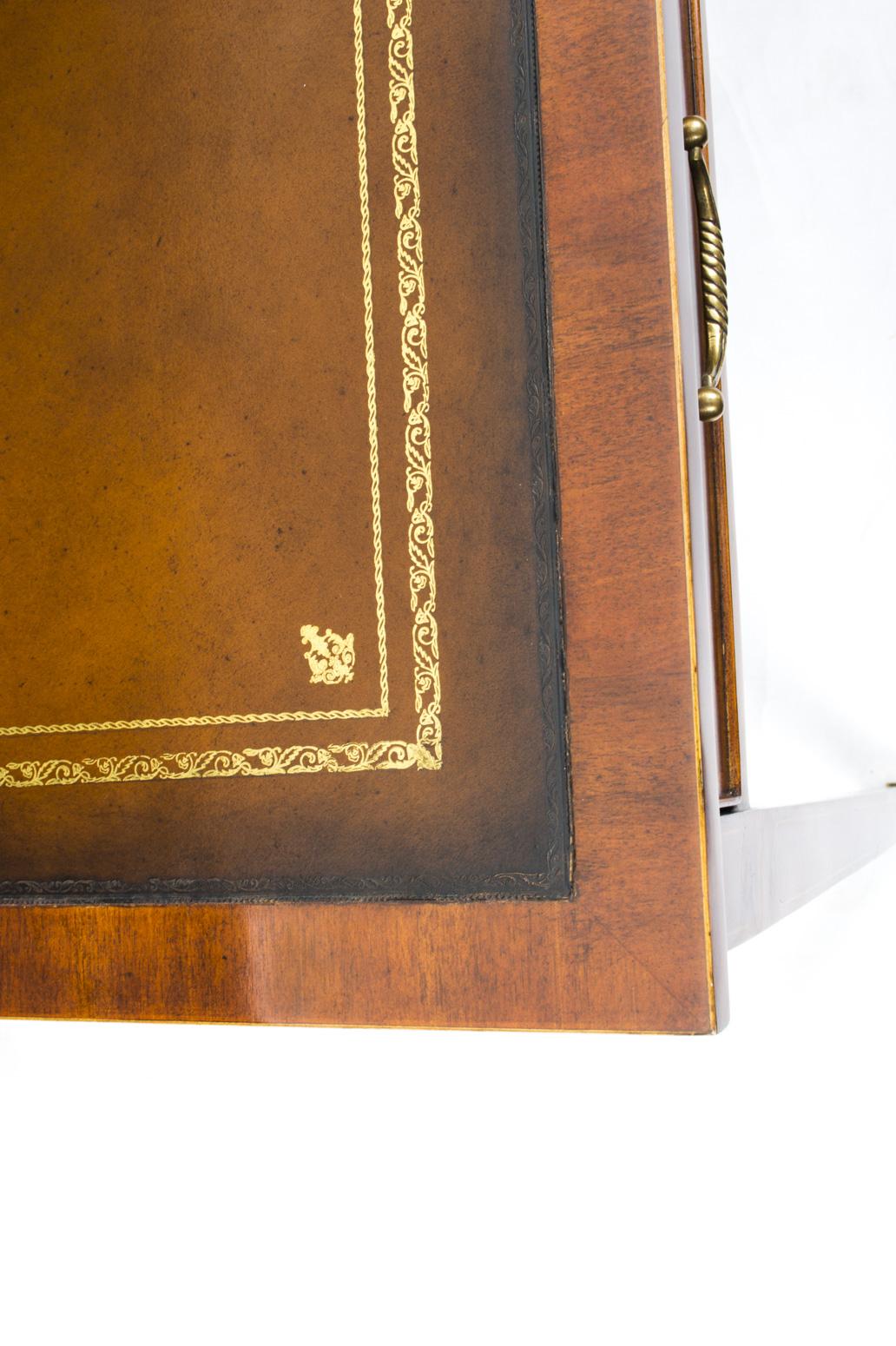 Vintage Edwardian Revival Library Writing Table 20th C at 1stDibs