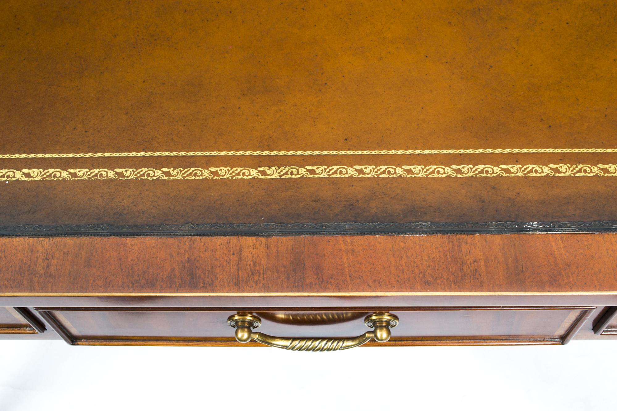 Vintage Edwardian Revival Library Writing Table 20th C at 1stDibs