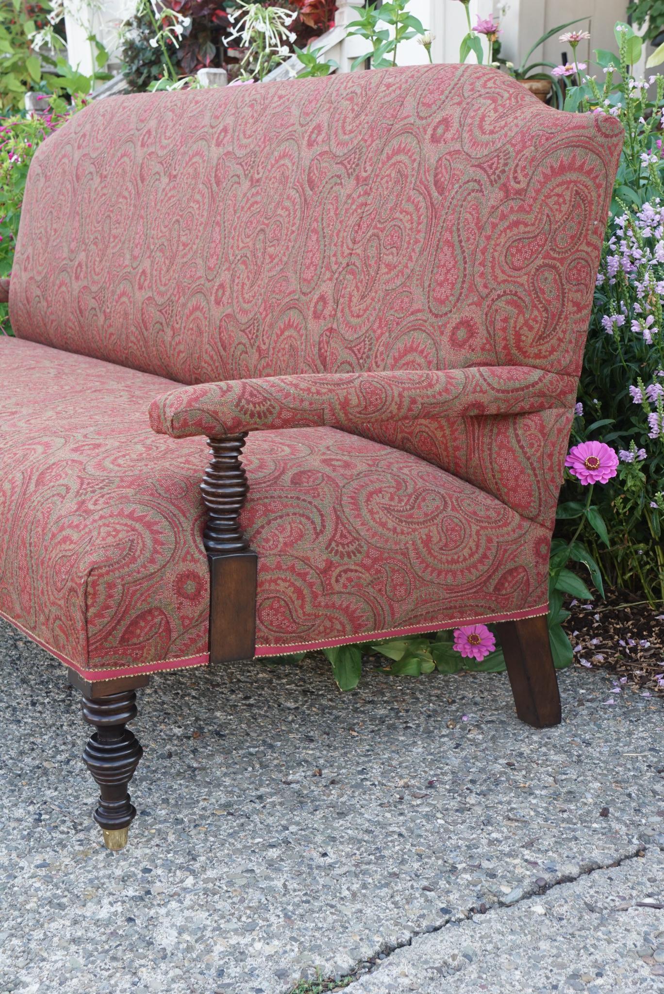 Sofá vintage de estilo eduardiano Eduardiano en venta